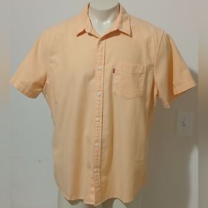 Levi's Mens Standard Fit 100% Cotton Button - Front Short Sleeve Shirt Size XL